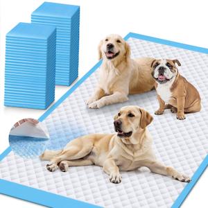 iweepet Upgraded XXXXL 31 X47 40 Counts Thicken Super Absorbent & Leak-Proof 6 Layers Puppy Pads , Disposable Potty Pads Dog Pee Pads Extra Large for Puppy, Surgery, Older, Cats, Rabbits, 31"x47" Blue