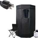 Portable Sauna, Sauna Box, Sturdy Full Size with Folding Chair, Compact, with 3L Steamer, Full Body Sauna Tent for Gym Balcony