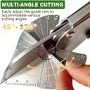 Miter Shears, Adjustable 45°-135° Multi-Angle Trim Cutter with Safety Lock for Cutting Soft Wood, Plastic, Rubber Strips, PVC Trim, Perfect for Mitre Cutting, Quarter Round, with Replacement Blades