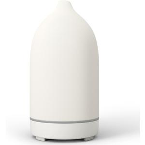 Essential Oil Diffusers,Handmade Ceramic Aromatherapy Diffuser for Room and 9 Colors Night Light for Home,Auto-Off (White)