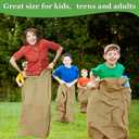 CWLAKON 6 Pack Large Burlap Potato Sack Race Bags for Kids Adults, Field Day Family Reunion 4th of July Easter Halloween Game, Outdoor Camping Picnic Birthday Party Outside Yard Lawn Carnival Games