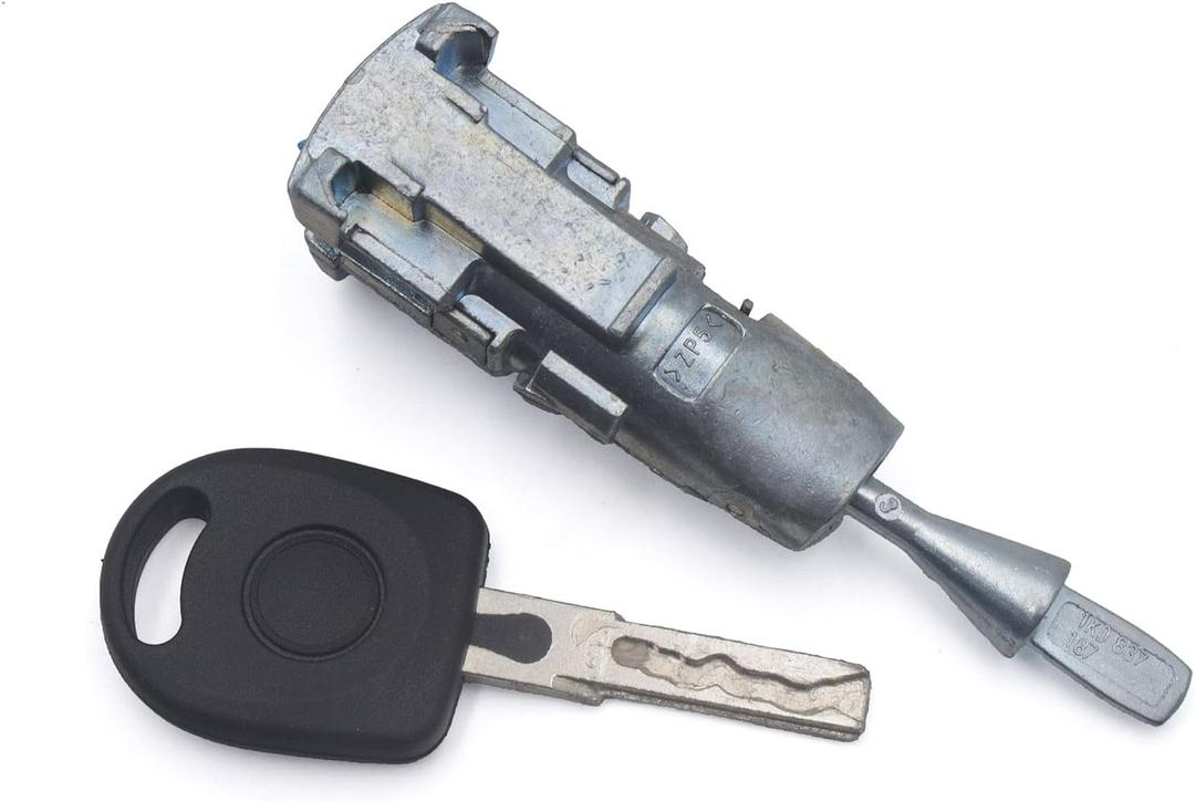 RuiWen Door Lock Cylinder Assy 1K5837168B Compatible with VW Jetta Golf MK6 MK7 2006 2007 2008 2009 2010 2011