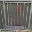 Baby Gate No Drilling, 29"-40" Auto Close Dog Gate Indoor for Doorways & Stairs, Pressure Mounted Adjustable Pet Gate, Easy Walk Through Child Gate for Children & Pets Stroller Friendly, White (29-40"Wide, 28"Tall)