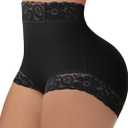 SHAPSHE Tummy Control Shapewear Shorts Butt Lifter Panties Slimming Body Fajas Colombianas Moldeadoras Shaper Underear (Black, L)