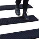 FINEHOUS Rubber Stair Treads Non-Slip Outdoor 48x10 (4-Pack) Anti-Slip Step Mat with Nosing
