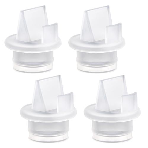 4pcs Duckbill Valve Replacement for Spectra S1/S2/9 Pumps, Silicone Breast Milk Pump Replacement Parts Breastfeeding Accessories for Comfort Electric Breast Pump