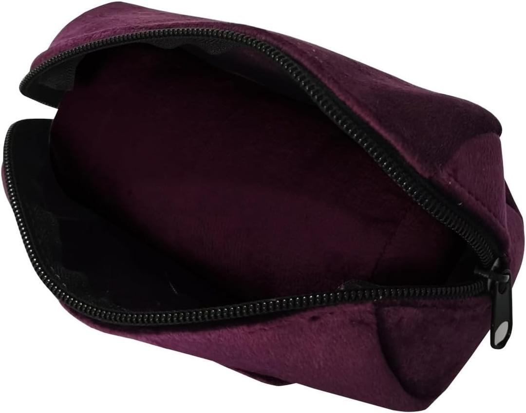 Velvet Bangle & Bracelet Organizers and Storage Small Jewelry Travel Organizer Roll, Compact Jewelry Case for Bangles, Bracelets, Watches(Dark Purple)