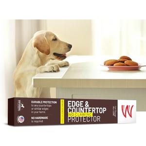 CLAWGUARD Edge & Countertop Protector  35.5x2.25 in. Clear Plexiglass Dog Scratch Shield  Anti Scratch Furniture & Counter Guard for Pets
