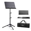 Vekkia Professional Portable Sheet Music Stand - Folding Adjustable Holder, Sturdy for Instrumental Performance, Band & Travel