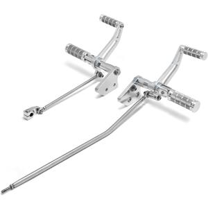 TOFR Aluminum Forward Controls Foot Pegs for Harley Dyna Street Bob FXDB 2006-2017 Super Glide FXD FXDC FXDX Low Rider FXDL 2000-2017 (Polished Silver)