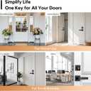 Keyed Alike Exterior Door Lock Set 3 Pack(Same Keys), Exterior Door Handle with Single Cylinder Deadbolt, Front Door Lock Set, Entry Door Lock Set, Zinc Alloy Outdoor Door Handles, Matte Black