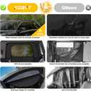 XCBYT 2021-2023 Rogue Car Window Shades | Dual Purpose Car Window Covers with Breathable Mesh | Insulate Heat 99% Sun UV Blackout | Keeps Cool Privacy Curtains for Breastfeeding, Napping, Camping