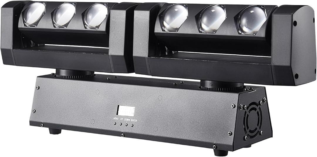 JUNMAN Two Arm Six Head Led Beam Moving Head Light DJ Disco Stage Lights