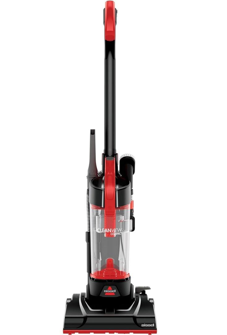 Bissell CleanView Compact Upright Vacuum, Fits in Dorm Rooms & Apartments, Lightweight with Powerful Suction and Removable Extension Wand, 3508