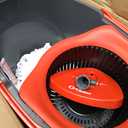 O-Cedar EasyWring Microfiber Spin Mop, Bucket Floor Cleaning System, Red, Gray, Standard