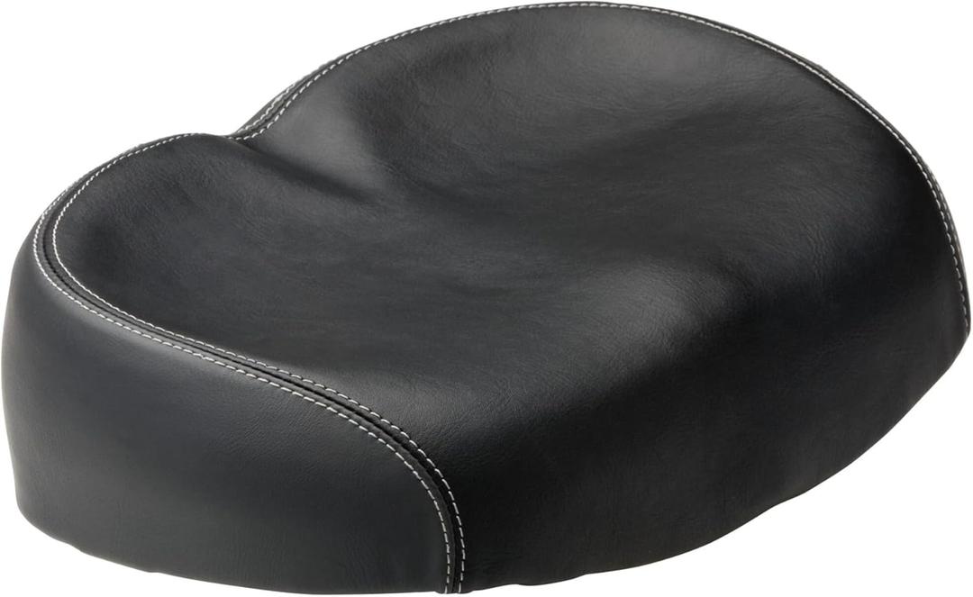 Schwinn Comfort Bike Seat, Quilted or Foam Padded Bike Saddle, Various Styles, Weather-Resistant Cover, Easily Attaches to Most Standard Seatposts (Commuter/Foam Noseless)