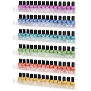 BTremary Acrylic Nail Polish Wall Mounted Holder Paint Organizer Storage Rack Clear 6 Pack Hanging Nail Polish Shelf Floating Wall Mount Hold up to 96 Bottles. BTremary Acrylic Nail Polish Wall Mounted Holder Paint Organizer Storage Rack Clear 6 Pack Hanging Nail Polish Shelf Floating Wall Mount Hold up to 96 Bottles.