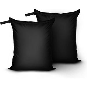 OTraki 2 Pack Laundry Bags 16x20 inch Wet Dry Bag for Swimsuit and Towels Medium Travel Dirty Clothes Bag Machine Washable Laundry Sack for Gym Beach Drying Do Not Exceed 176 Black