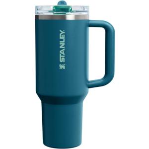 STANLEY Quencher ProTour Flip Straw Tumbler with Leakproof Lid 40 oz | Built-In Straw & Handle | Cupholder Compatible for Travel | Insulated Stainless Steel Cup | BPA-Free | Coastal Teal