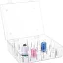New brothread Tall and Clear Storage Box/Organizer for Holding 30 Spools Home Embroidery & Cotton Thread Spool Compatible with Tall Thread Spool from Isacord/Floriani/Madeira/Glide/RA/ConnectingThread