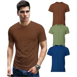 Men's Short Sleeve Crew Neck T-Shirt, with Modern Cut (Red, L)