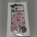 Clear TPU Phone Case Cover for iPhone with Design, Drop Protection, Cute Case for Girl Women (Clear-Rainbow Flamingo, iPhone 17 Pro Max)