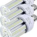 3-Pack is More economical, LED Corn Light Bulb 5000 Lumen 5000K 30W Large Area Cool Daylight White E26 Medium Base for Outdoor Indoor Garage Warehouse Factory Workshop Street Backyard