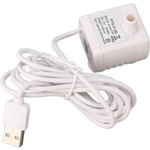 Cat Water Fountain Pump Replacement, 5V Pet Fountain Pump Replacement, ABS Cat Water Dispenser Pumps with USB 58.4in Cord Prevent Dry Burning for Pet Water Dispenser, 1Pcs