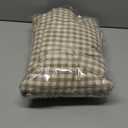 Taupe Gingham Ruffle Duvet Cover King Size 3 Piece Cotton Brown Plaid Comforter Cover, Ruffled Shabby Chic Checkered Bedding Set with Zipper Closure & Corner Ties(Comforter Not Included)