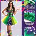 Chicingyou 12 Pcs Mardi Gras Tutus Bulk Multicolor Tutu Skirt Green Yellow Purple Mardi Gras Accessories for Women
