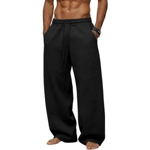 Men's Baggy Sweatpants Wide Leg Fleece Lounge Joggers with Deep Pockets, 3XL
