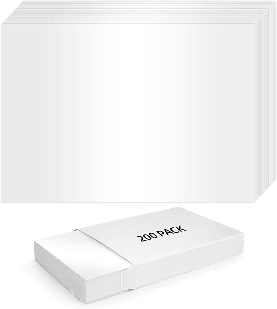 200 Sheets 5X7 Blank White Shimmer Card Stock Printer Paper 100 lb Pearle White Index Cards Flat 300 gsm for Invitations, Postcard,Photo Paper,Card Making