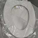 Centoco Elongated Toilet Seat, Heavy-Duty Wood Core with Plastic Scratch-Resistant Finish, Soft Close, Made in the USA, 900SC-001, White