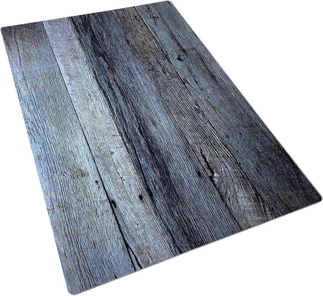 Bessie Bakes White & Silver Gray Blue Reclaimed Wood Replicated Photography Backdrop 2 Feet Wide x 3 Feet Long 3 mm Thick