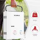CAMPLUX Tankless Water Heater Outdoor, 1.32 GPM Portable Propane Camping Water Heater, 5L, AY132, White