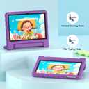 Kids Case for Onn 10.1 Tablet Case 2024 Gen 4(Model:100135925),EVA Shockproof Lightweight Handle Stand Cover for Onn Tablet Case,Purple