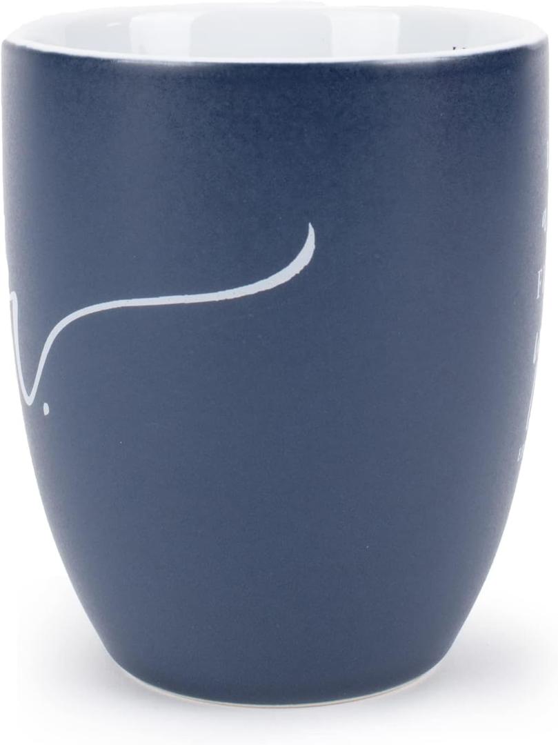 Lighthouse Christian Products Mr and Mrs Blue 13 ounce Ceramic Coffee Mugs