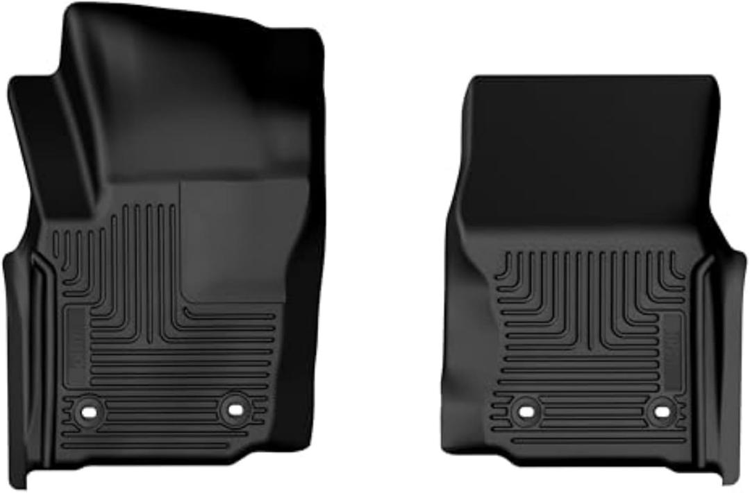 Husky Liners Weatherbeater Floor Mats | Fits 2024-2025 Toyota Tacoma, Double & Access Cab w/Manual Trans | Front Row, 2-pc Black - 13931
