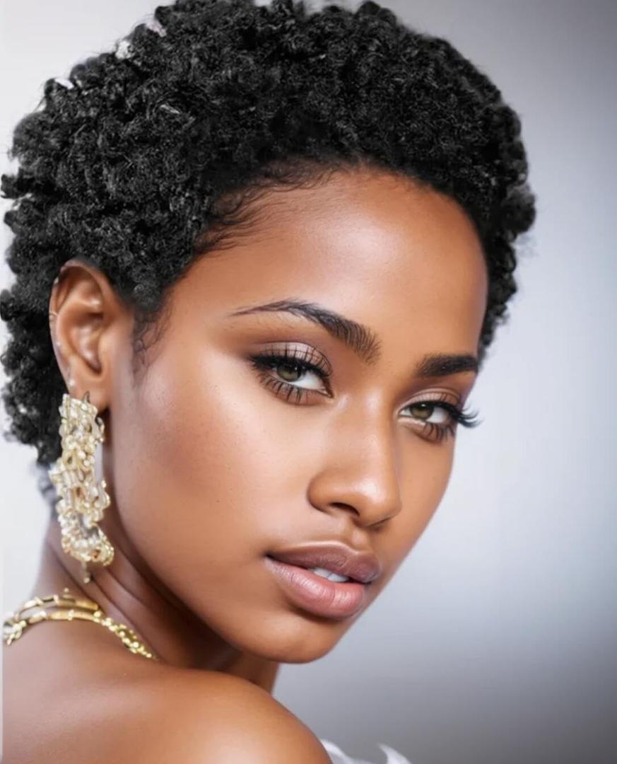 Short Afro Kinky Curly Wigs for Black Women - Synthetic Kinky Wig with Natural Look (A-1116A)