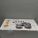 Nonstick Kitchen Pots and Pans Set with Visual Lid Includes Milk Pot Soup Pot Frying Pan and Tableware Sets 13Pcs Induction Cookware Cooking Set for Oven & Dishwasher Safe