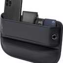 Universal Fit Car Gap Filler, Premium Leather Seat Gap Filler Organizer, Car SUV Truck Essentials (Black, 1 Pack)