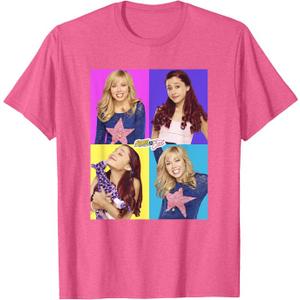 Sam and Cat Multiple Colorful Character Panels T-Shirt, M
