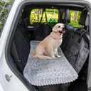 Dog Bed Mat for Car Back Seat, Non-Slip Pet Seat Cover & Travel Bed Mats, Fits Truck Backseat Extenders and Universal Vehicle Seats Protectors 24.8x54 inch (Light Grey)