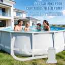 530 GPH Above Ground Pool Filter Pump | Water Circulation, Cartridge Filtration System, Crystal Clear Pool, Energy-Saving Performance | Water Circulation, Cartridge Filtration System, Crystal Clear Pool, Energy-Saving Performance