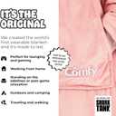 THE COMFY Original | Sherpa Lined Microfiber Fleece Wearable Blanket, Oversized Design with Hood and Pocket from Shark Tank (Blush)