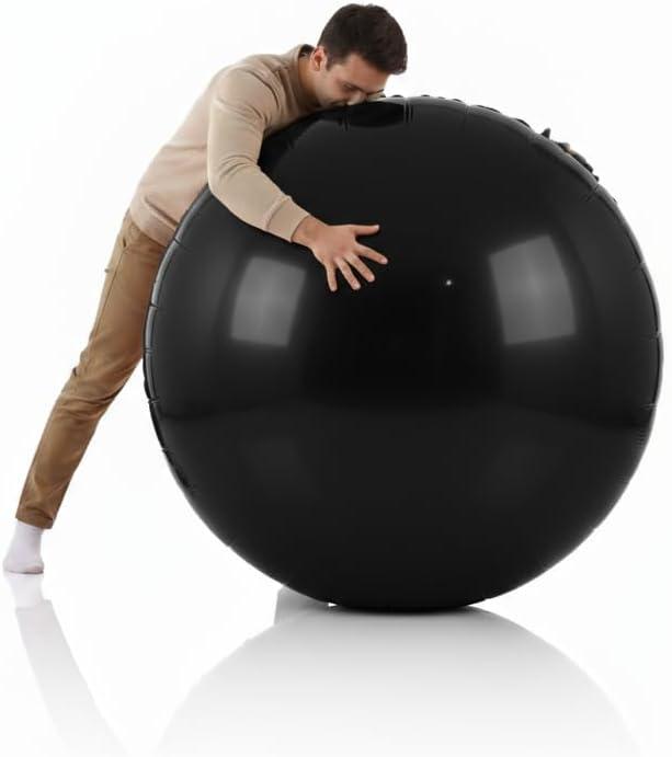 Black Jumbo Balloons 2 pcs 70 Inch Giant Aluminum Foil Balloons for Birthday,Halloween, Christmas, New Year, Wedding, Graduation Party Decorations