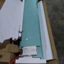 IOTXY Open Shelf Low Bookcase - Wooden 3-Tier Floor Standing Display Cabinet Organizer with Base, 10 Cubes Short Horizontal Bookshelf in Tiffany-Green