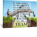 KREATIVE ARTS Canvas Quotes Office Inspirational Sayings Words Wall Decor Teamwork Definition Motivational Quotes Ants Constructing Bridge Poster Prints Ready to Hang 24x32inch