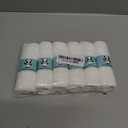 HIPHOP PANDA Baby Washcloths, Rayon Made from Bamboo - 2 Layer Ultra Soft Absorbent Newborn Bath Face Towel - Reusable Baby Wipes for Delicate Skin - White, 6 Pack