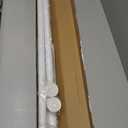 Heavy Duty Tension Curtain Rod by EZFurni, 63 to 160 Inches, Anti-Slip Spring Loaded Curtain Rods No Drilling, Apartment Renter Friendly Tension Rods for Windows, Bathroom, Patio, Room Divider, White